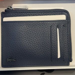 UNISEX SOFT MATTE ZIPPERED GRAINED LEATHER WALLET